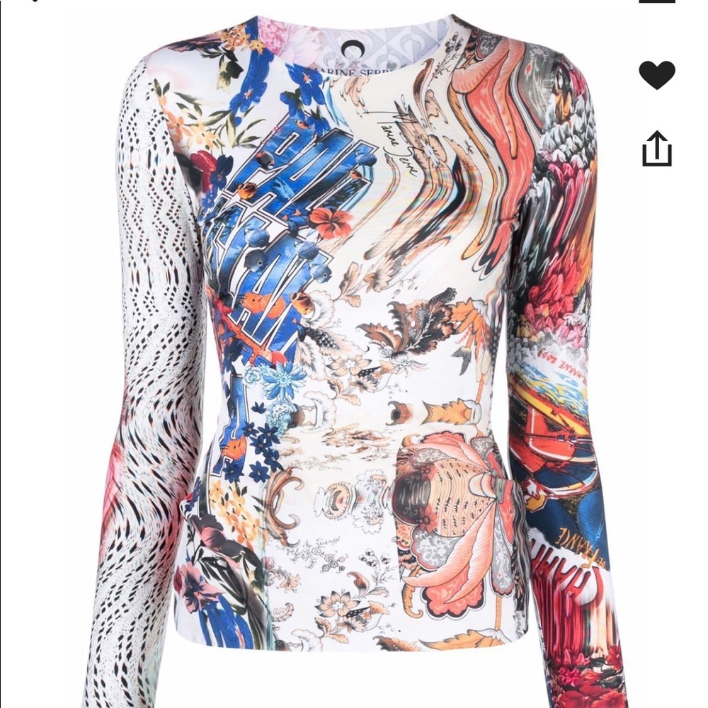 Marine Serre Long sleeve Top